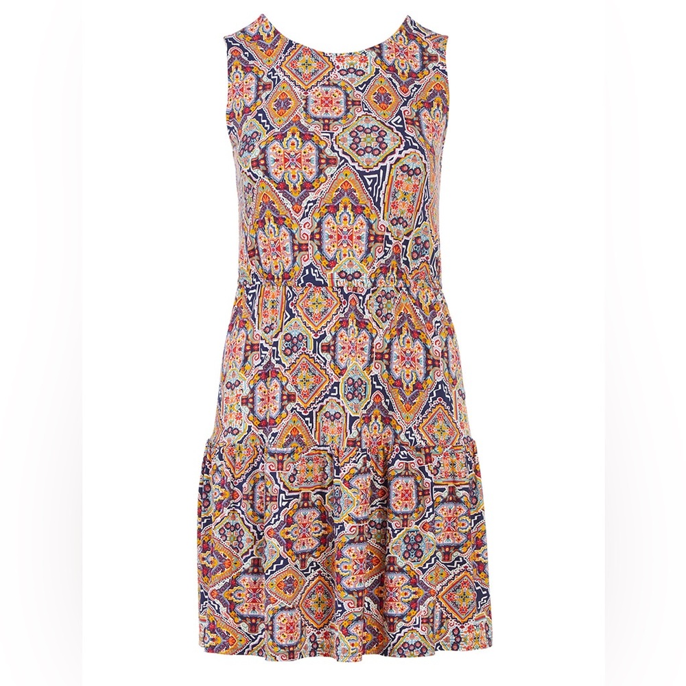 Leota Moroccan Tile Kristen Fit-And-Flare Dress